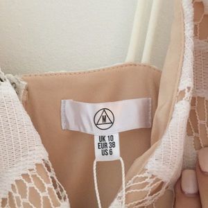 white strappy lace contrast bodycon dress